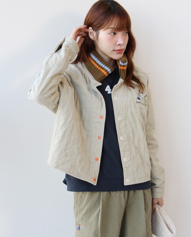 韓 童趣晾衣服壓紋外套 3色