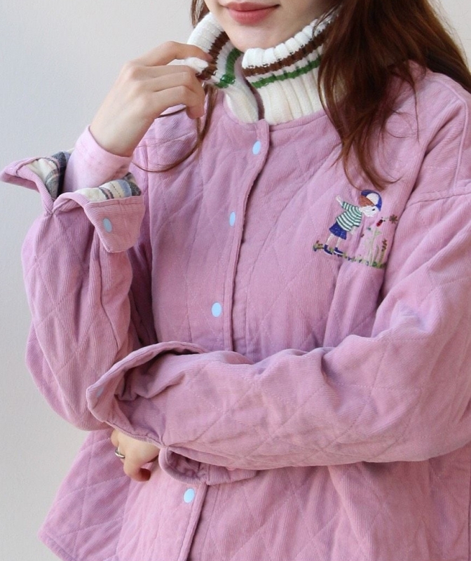 韓 童趣晾衣服壓紋外套 3色