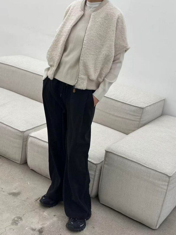 韓 拉鍊小短毛外套 3色 size