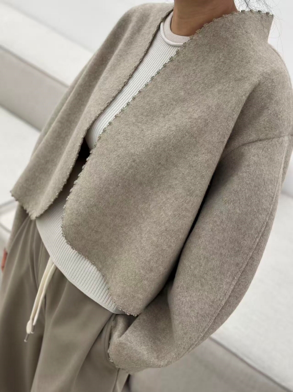 韓 小織花邊外套 2色