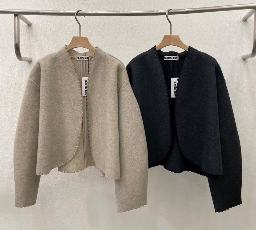 韓 小織花邊外套 2色