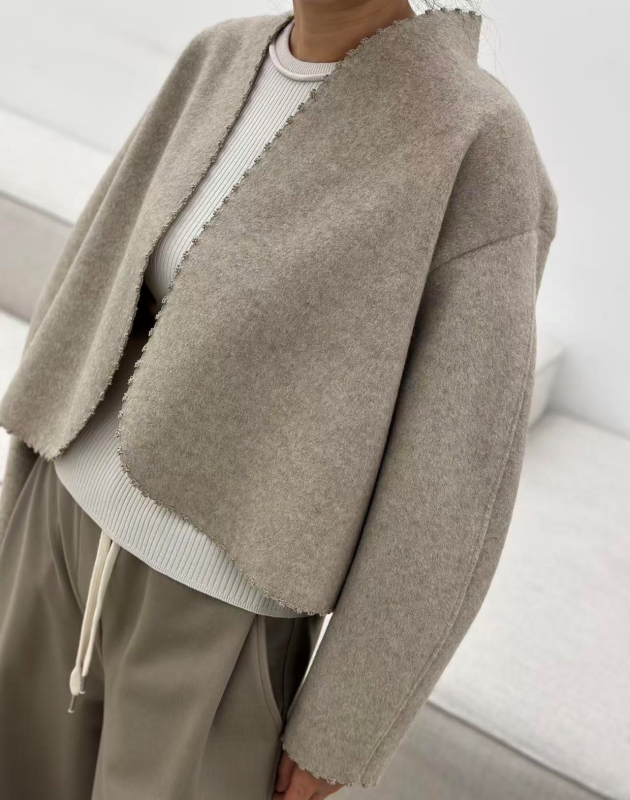 韓 小織花邊外套 2色