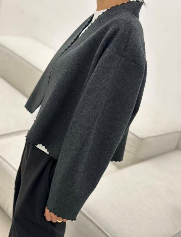 韓 小織花邊外套 2色