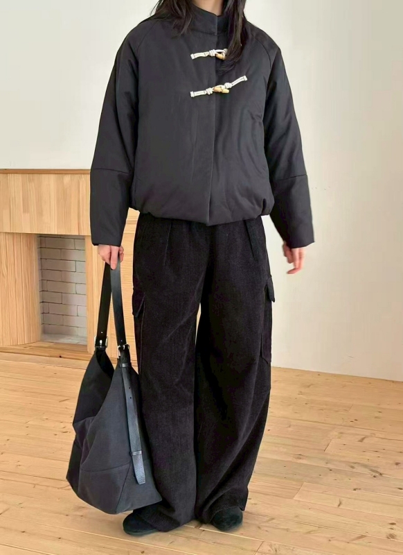 韓 牛角扣短版外套 2色