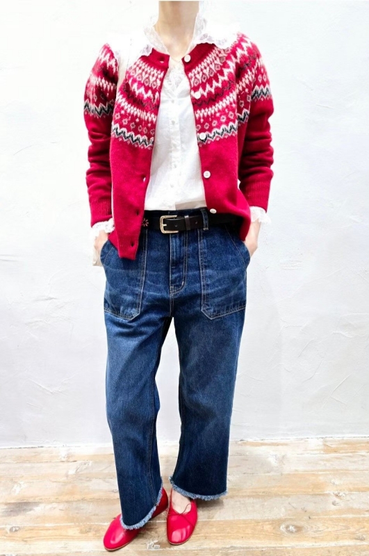 韓 圖騰微毛料短版外套 2色 size