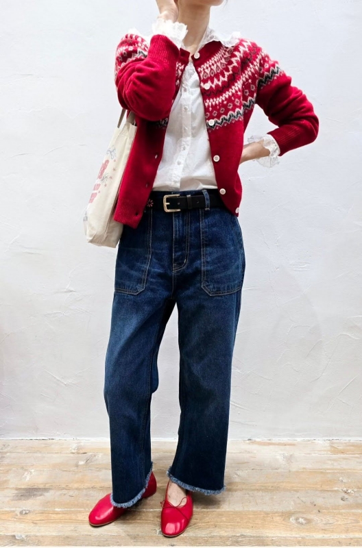 韓 圖騰微毛料短版外套 2色 size