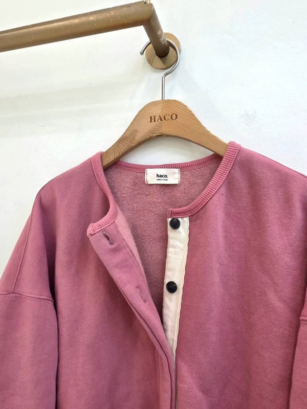 韓 內磨毛圓領素色外套 4色