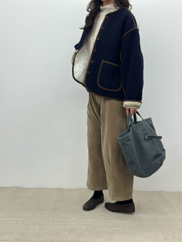 韓 車線口袋短版外套 2色