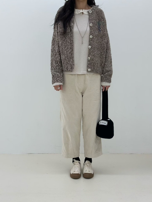 韓 混色縫線毛料外套 2色