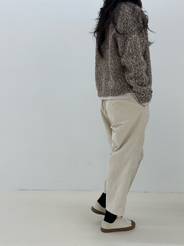 韓 混色縫線毛料外套 2色