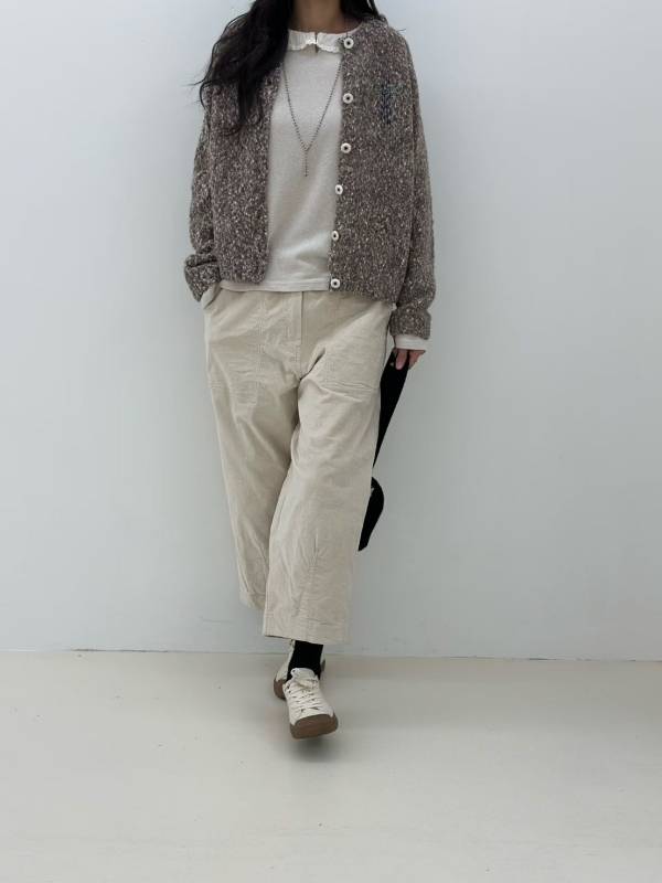 韓 混色縫線毛料外套 2色