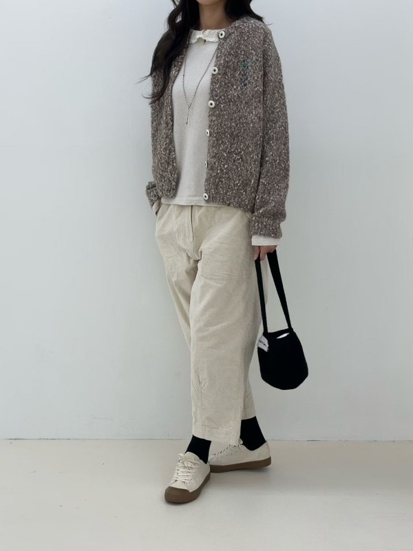 韓 混色縫線毛料外套 2色