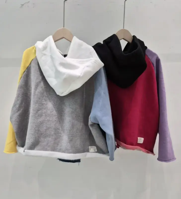 韓 大色塊配色連帽外套 2色