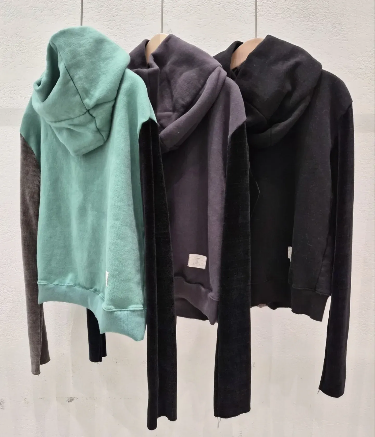 韓 斜拉鏈配色連帽外套 3色