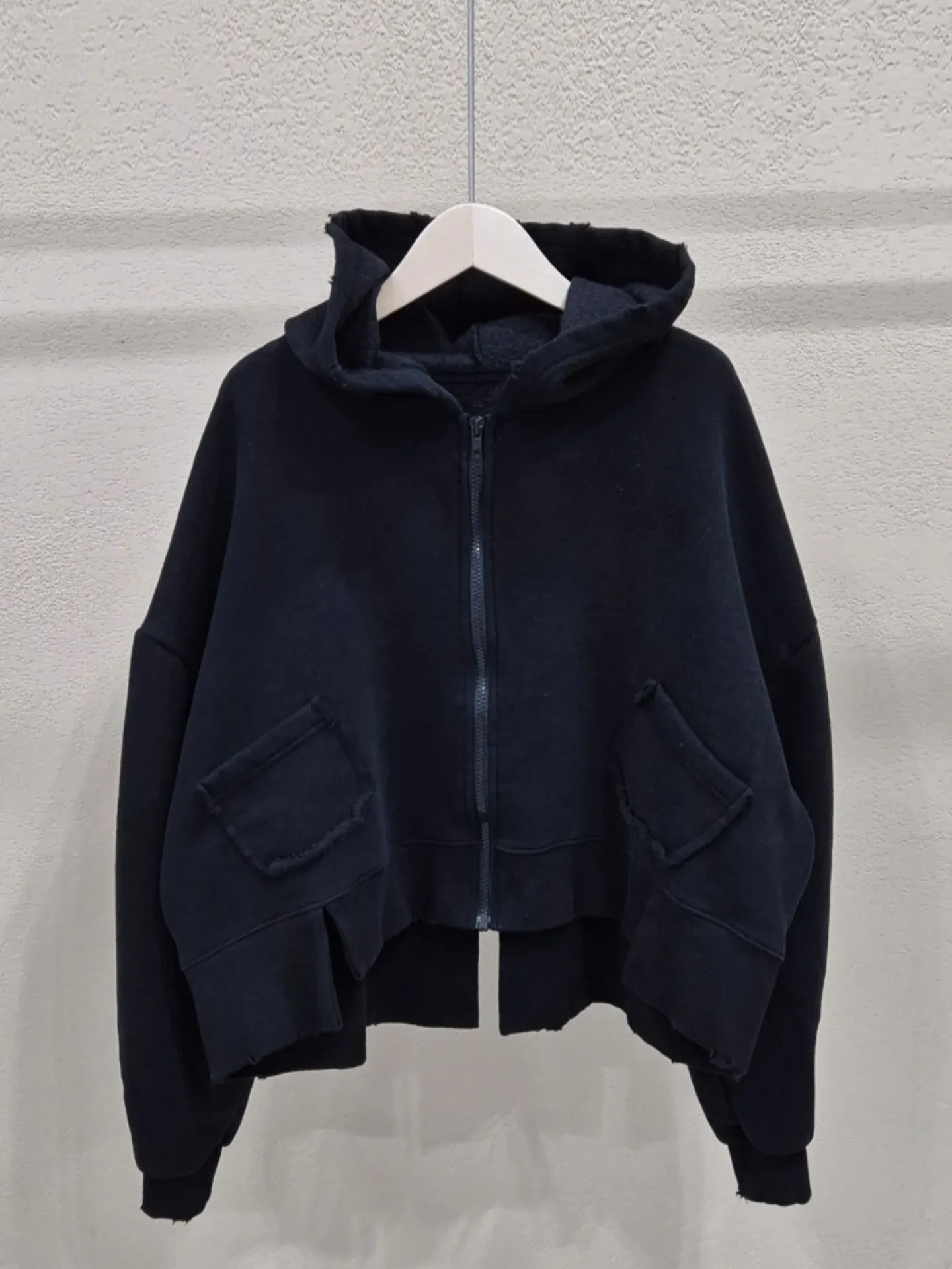 韓 破損風連帽短版外套 7色 size