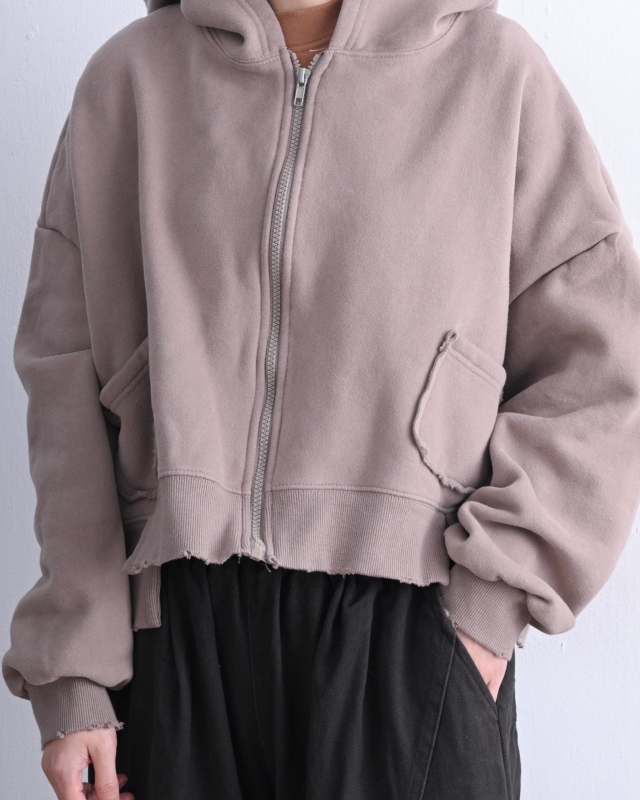 韓 破損風連帽短版外套 7色 size