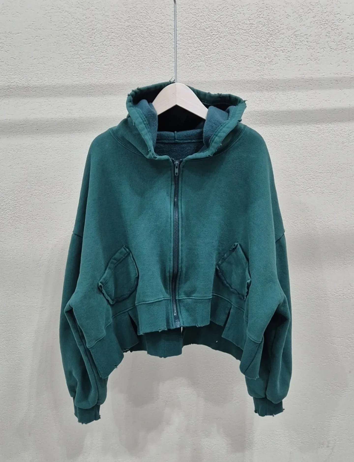 韓 破損風連帽短版外套 7色 size