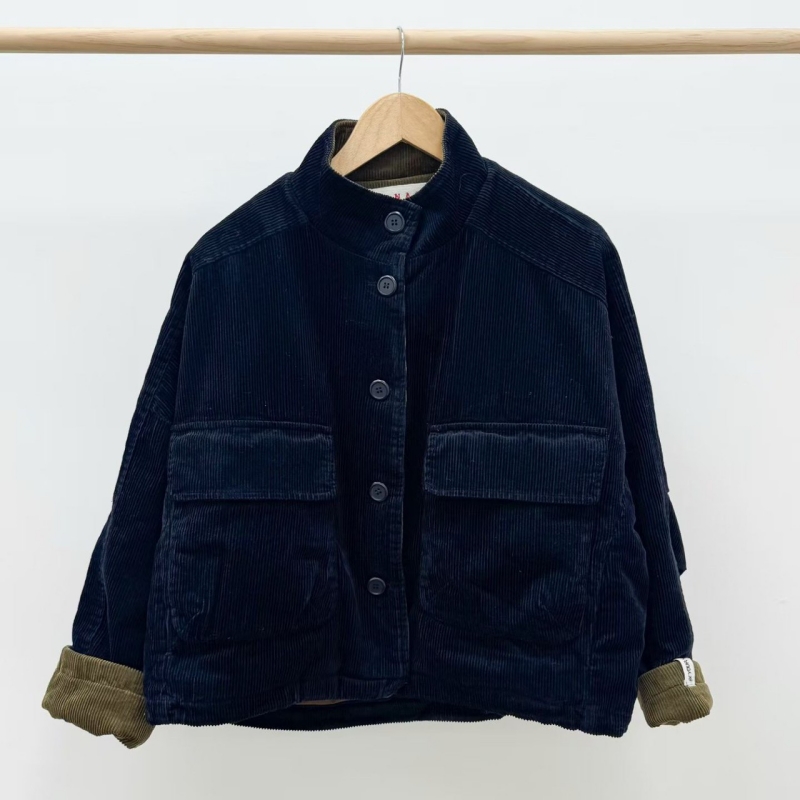 韓 燈心絨短版外套 2色