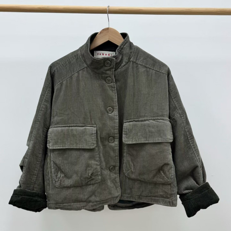 韓 燈心絨短版外套 2色