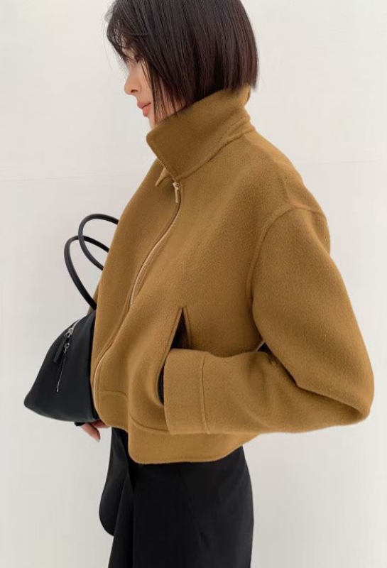 韓 短版拉鍊外套 3色 size