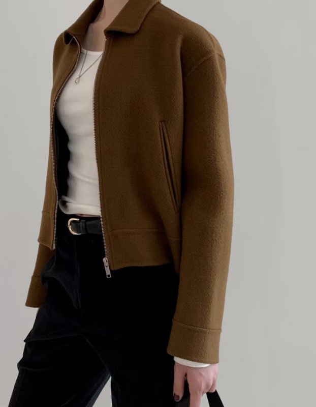 韓 短版拉鍊外套 3色 size