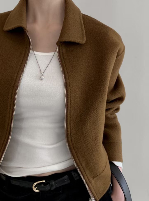 韓 短版拉鍊外套 3色 size