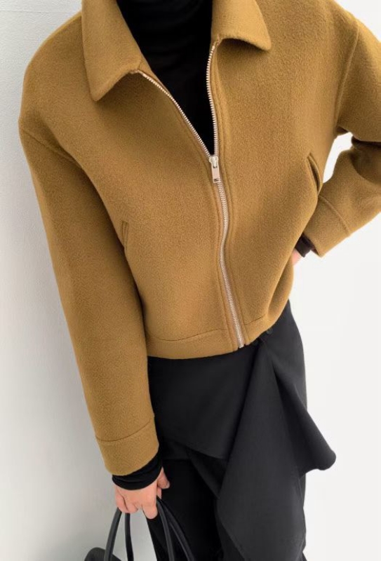 韓 短版拉鍊外套 3色 size