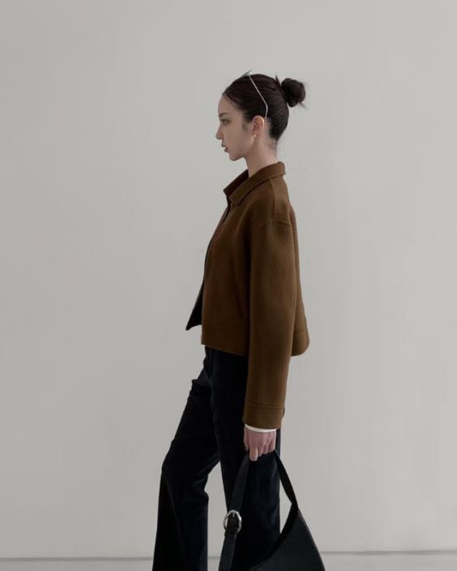 韓 短版拉鍊外套 3色 size