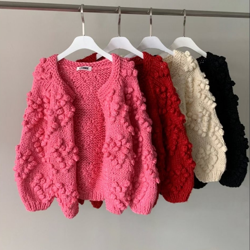 韓 立體球球開襟外套 4色 size