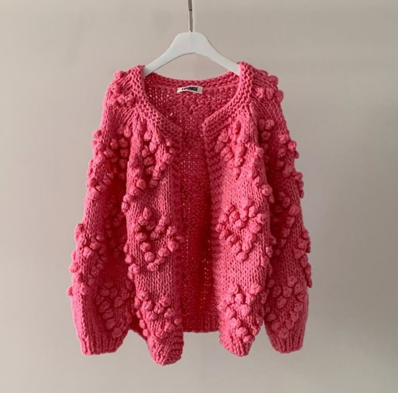 韓 立體球球開襟外套 4色 size