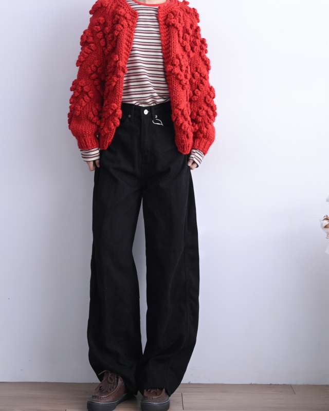 韓 立體球球開襟外套 4色 size