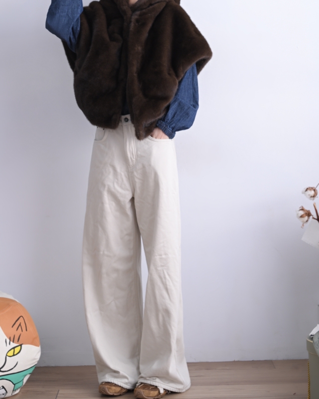 韓 連帽毛毛短袖外套 2色 size