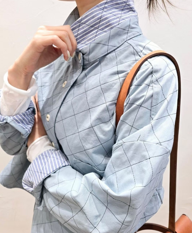 韓 壓紋襯衫外套 2色