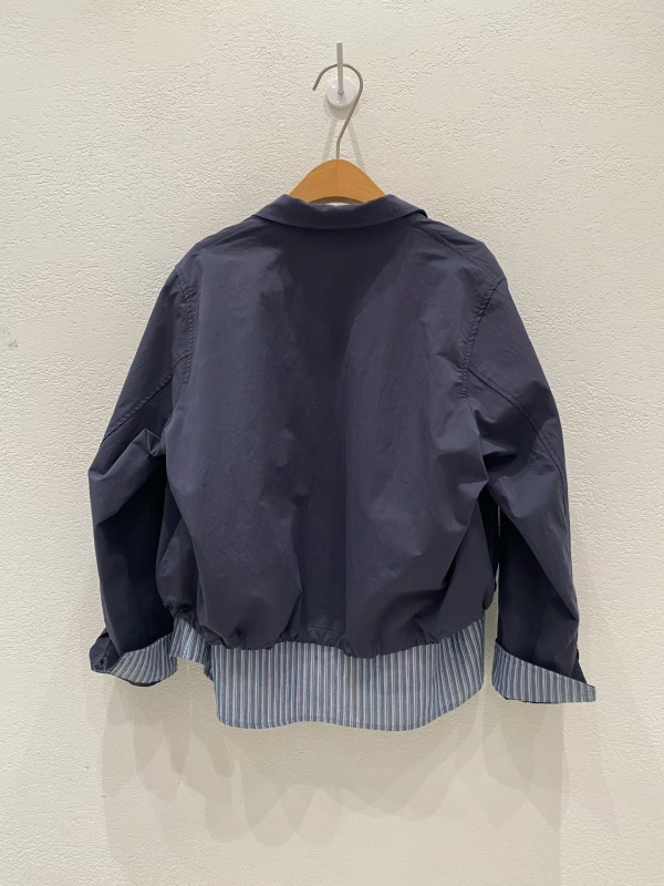 韓 假兩件式接條文外套 2色