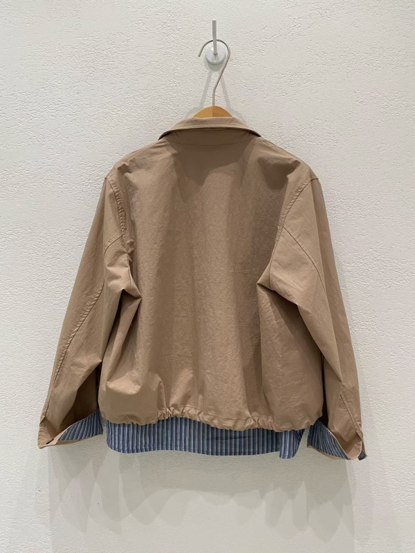 韓 假兩件式接條文外套 2色