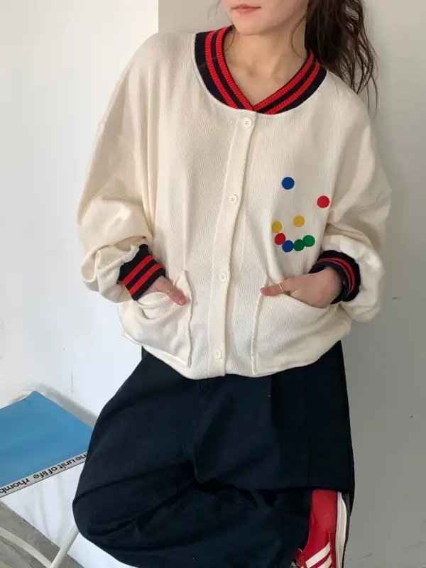 韓 繽紛小點外套 4色 size