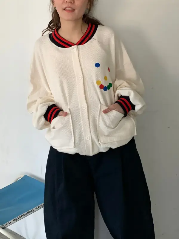 韓 繽紛小點外套 4色 size