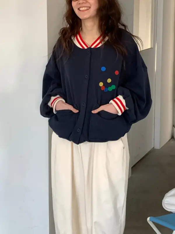 韓 繽紛小點外套 4色 size