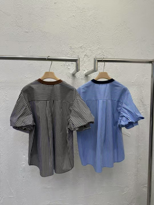 韓 背細條上衣 2色