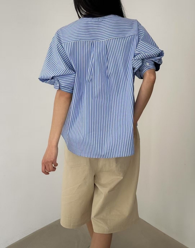 韓 背細條上衣 2色