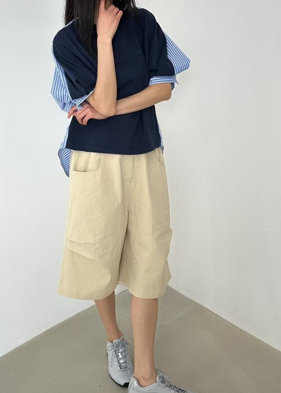 韓 背細條上衣 2色