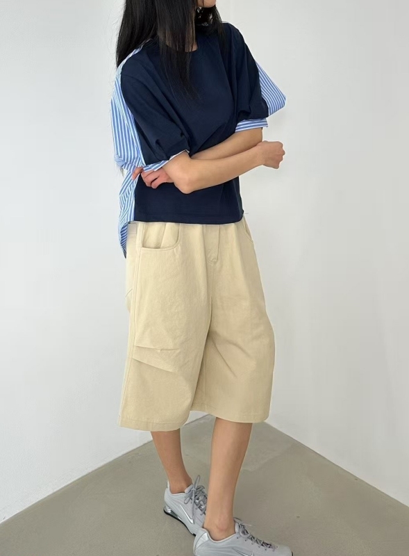 韓 背細條上衣 2色