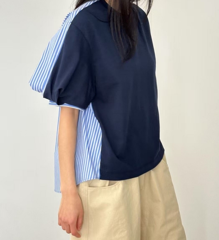 韓 背細條上衣 2色