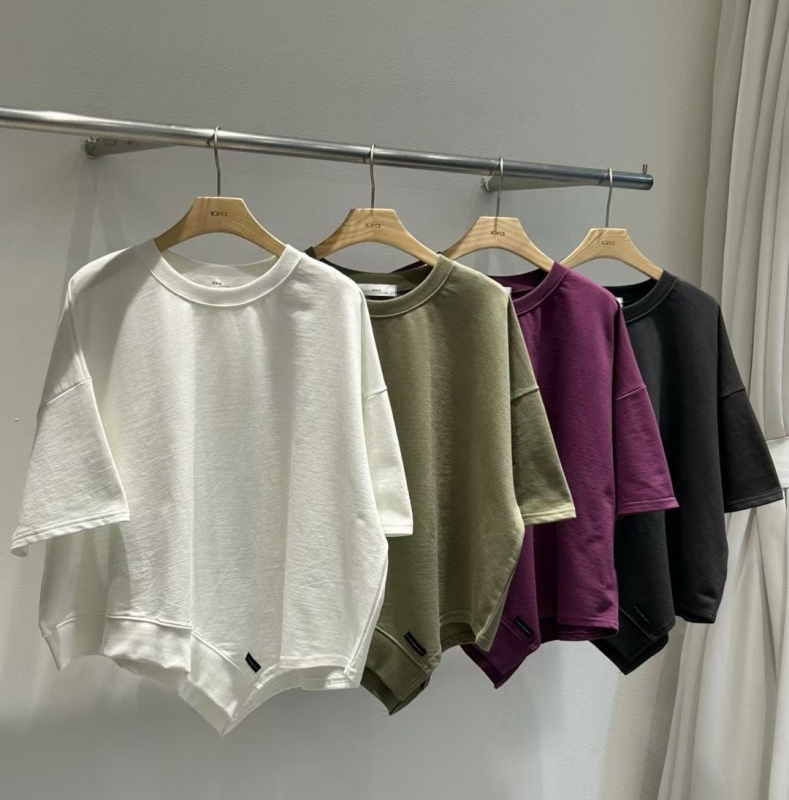 韓 斜邊素上衣 4色