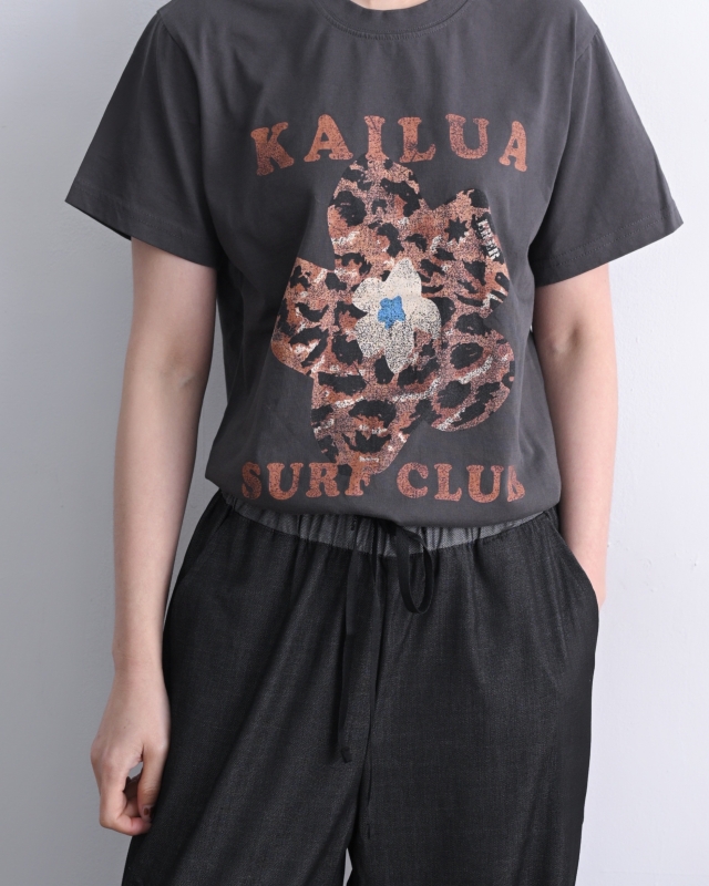 韓 豹紋花上衣 2色 size