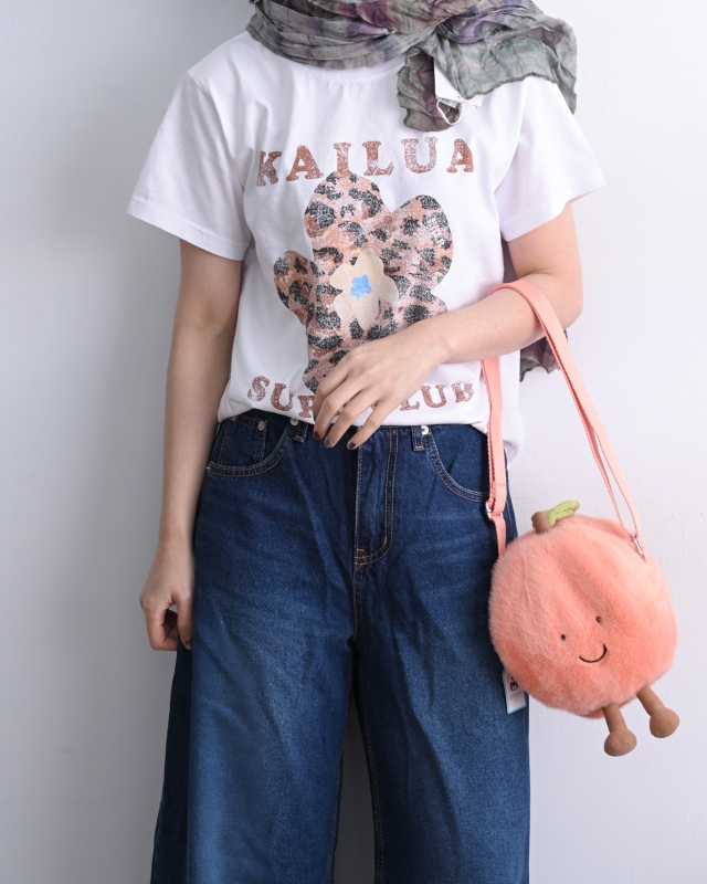 韓 豹紋花上衣 2色 size