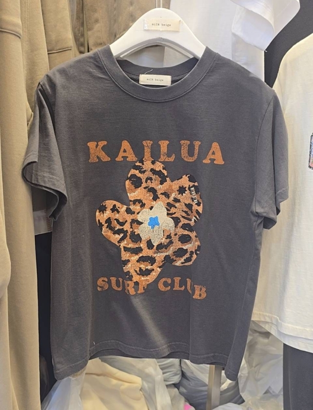 韓 豹紋花上衣 2色 size