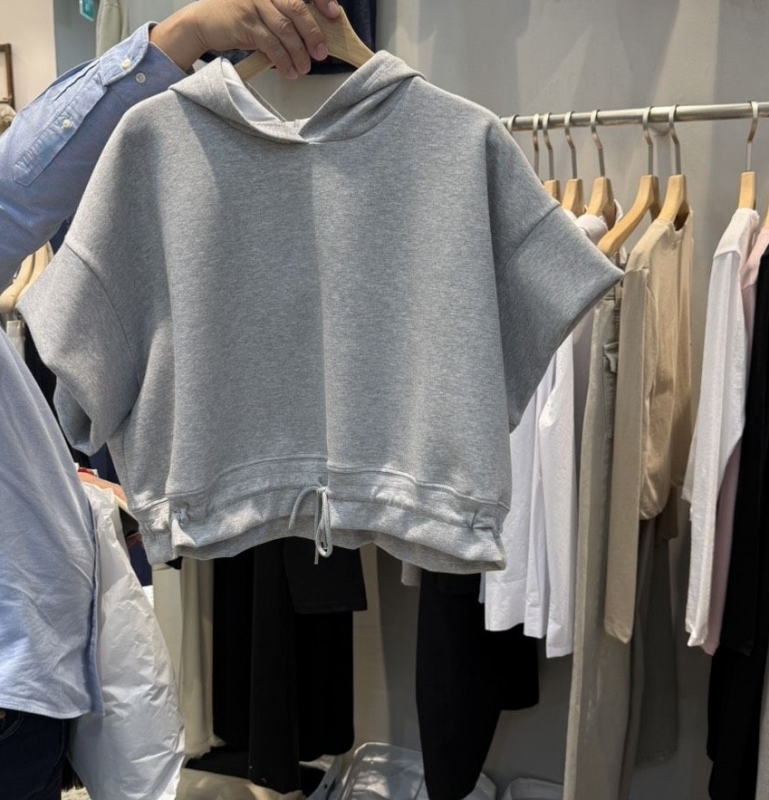 韓 短版連帽上衣