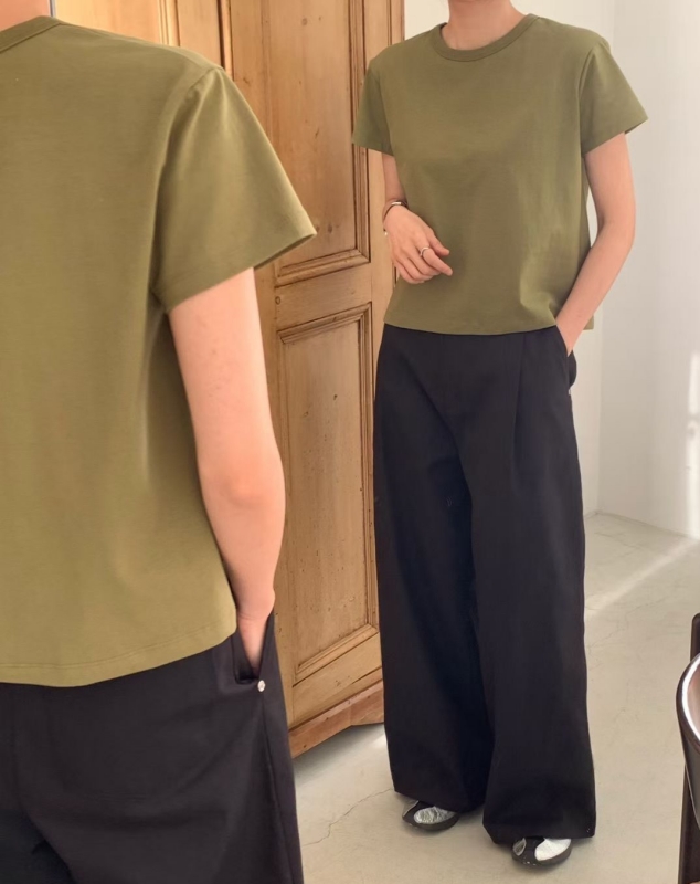 韓 基本款圓領素上衣 6色