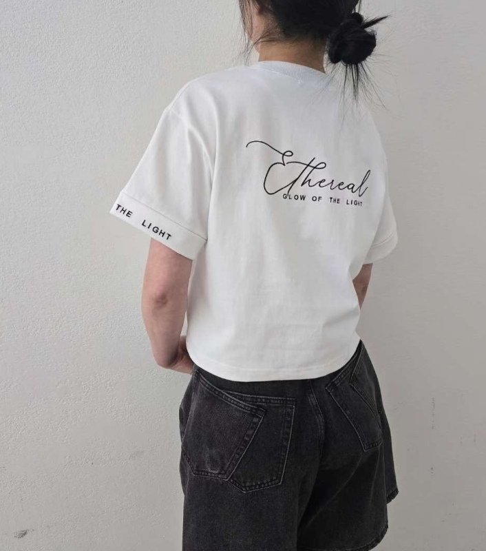 韓 背繡英文字上衣 3色 size